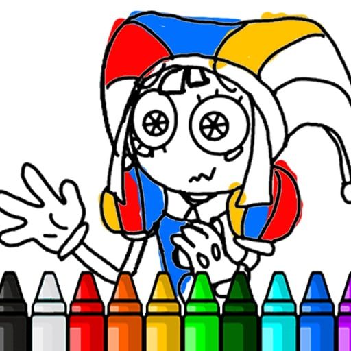 Pomni Coloring Book Play Free Online Games for mobile, tablet and